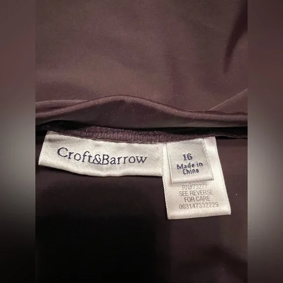 Croft & Barrow Brown Swim Skort - Picture 3 of 4